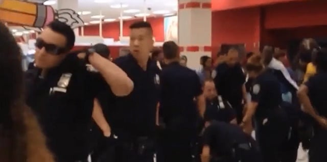 target police brawl