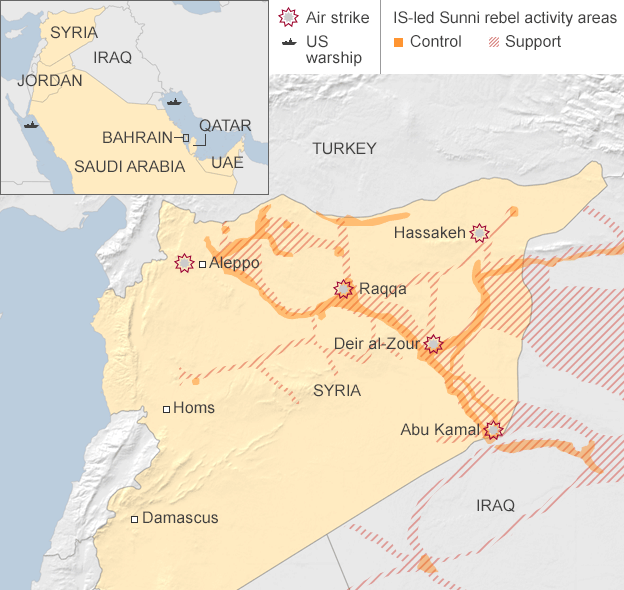 Syria Bombing Map