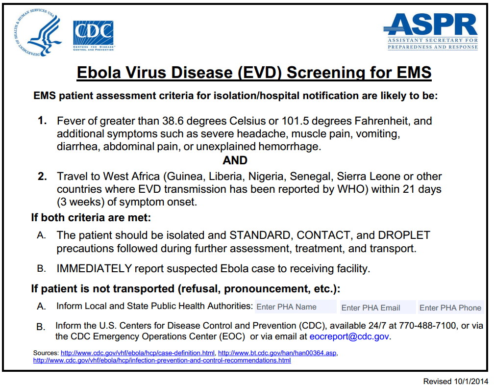 Ebola Screening